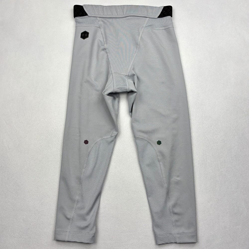 Under Armour Mens Small Gray UA RUSH Celliant 3 4 Compression Tights Leggings S
